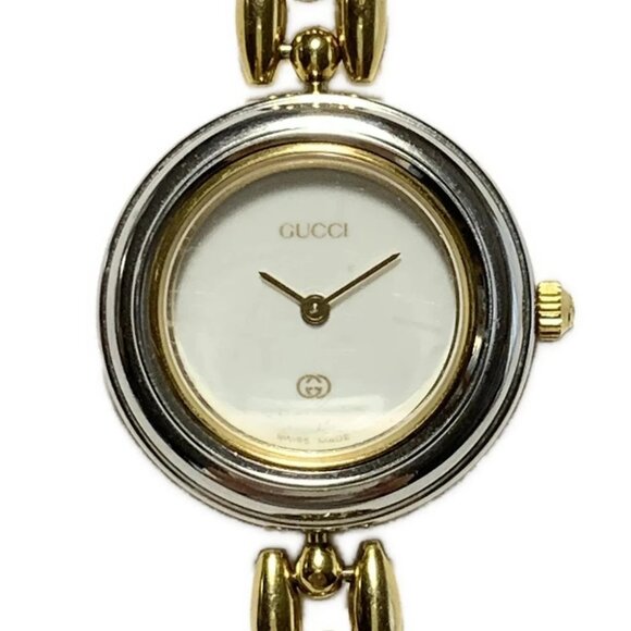Auth GUCCI Bezel Watch 11/12 Unconfirmed Gold Women's Wrist Watch - Picture 1 of 6